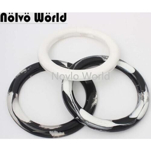 2-10-20 pieces 12cm round resin 3 colors handle leather bags diy handmade handle purse handbag top handle handle parts