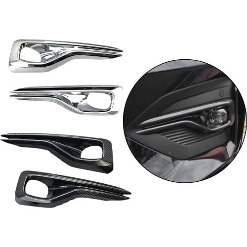 2Pcs Front Foglight Fog Light Lamp Cover Exterior Accessories for Ford Focus 2019 2020 ST-Line