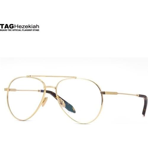 2019 classic glasses frame women Myopia computer eyeglasses men High quality metal Brand spectacle frames Clear Lens Glasses 218