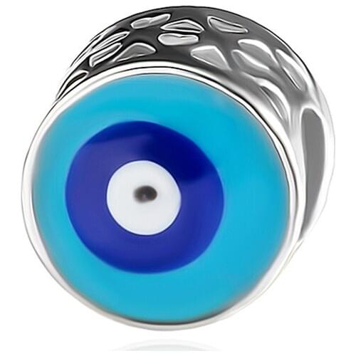 HPXmas Wholesale 5pcs/lot BLue Color Evil Eye Round DIY Jewelry Beads Findings Charm Bracelet Accessories Free Shipping