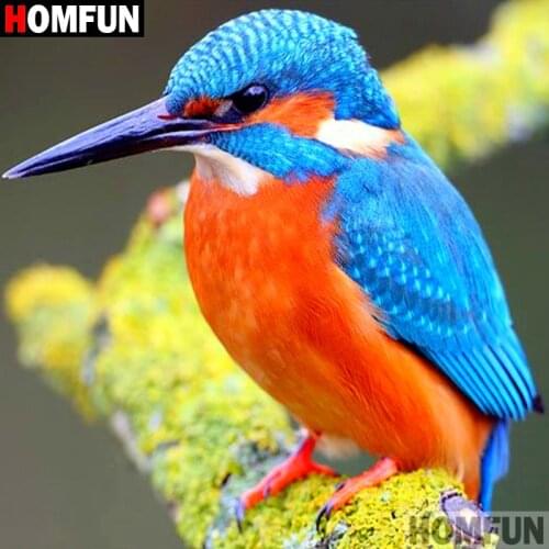 HOMFUN Full Square/Round Drill 5D DIY Diamond Painting "Animal bird" 3D Embroidery Cross Stitch 5D Home Decor A07585