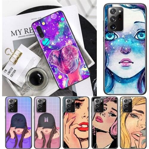 Urban Girl Sad Kiss For Samsung A72 A52 A02 S A32 A12 A42 A51 A91 A81 A71 A41 A31 A21 S A11 A01 A03 Core UW Phone Case
