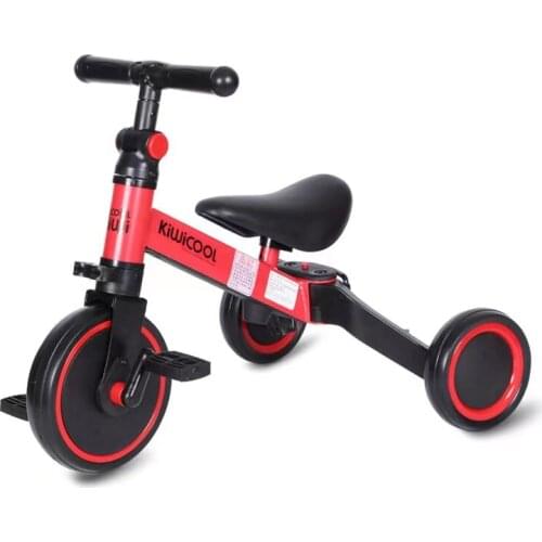 Jizha Childrens Tricycle 3-in-1 Childrens Scooter Balance Bike 1-6 Years Ride on Car 3 Wheels Non-inflatable