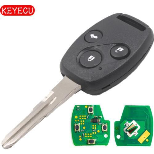 Keyecu Remote Key 3 Button 433Mhz With T5 Chip for Honda Accord Before 2003