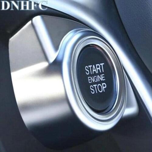 DNHFC for Alfa Romeo Giulia Stelvio 2017 2018 ABS Matte Chrome Interior Start Engine Stop Cover Trim Car Accessories For LHD
