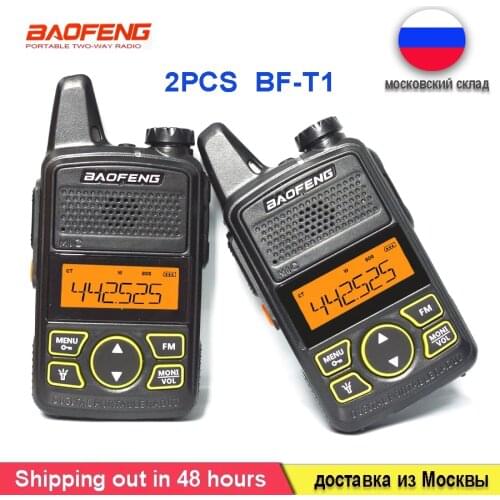 2pcs/set Original baofeng BF-T1 walkie talkie Mini Handheld Two-way Radio Portable Ham FM CB Radio Handheld Transceiver BF T1