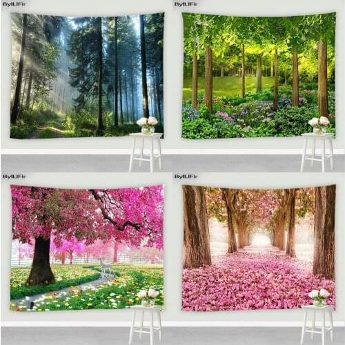 Beautiful Natural Forest Printed Large Wall Tapestry Cheap Hippie Wall Hanging Bohemian Wall Tapestries Mandala Wall Art Decor