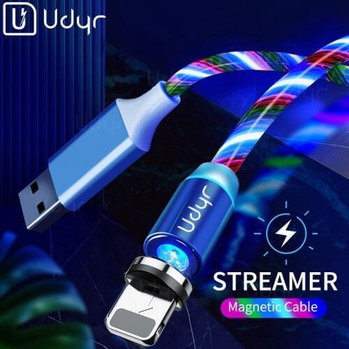 Udyr Magnetic Cable LED Light Fast Charging Magnet Micro USB Type C Cable Magnetic Charger For iPhone Samsung Xiaomi cabo usb