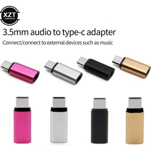 Mini Type C to Audio USB C USB 3.1 to 3.5mm AUX Jack Portable Earphone Adapter for Xiaomi 8 for Huawei P20 LeTV 2 Nut pro