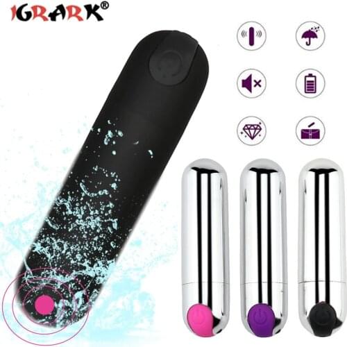 Powerful USB Charge Bullet Vibrator Clitoris Stimulator G-Spot Vagina Massage Adult Erotic Sex Toys For Woman Female Masturbator