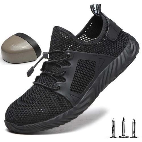 Men And Women Steel Toe Air Safety Boots Indestructible Outdoor Breathable Protective Puncture-Proof Work Shoes Casual Sneakers