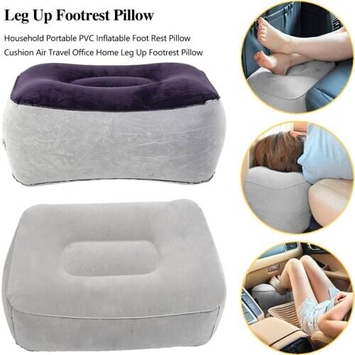 Inflatable Soft Footrest Pillow PVC Inflatable Foot Rest Pillow Cushion Air Travel Office Home Leg Up Relaxing Feet Tool