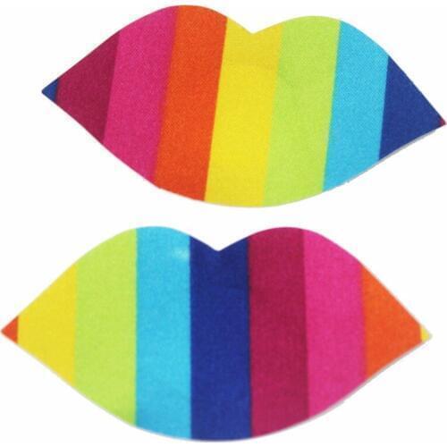 10 Nipple Cover rainbow Lips shameless party Women Pasties Adhesive Stickers,Invisible Intimates Bra Accessories Breast sex game