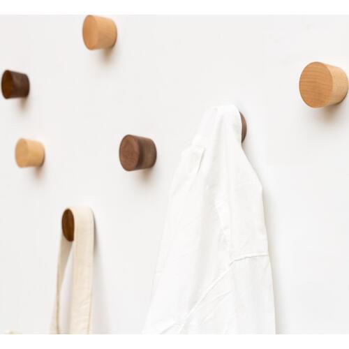 Wall Mounted Wooden Clothes Hanger Coat Hook Hanging Storage Rack Home Decorations