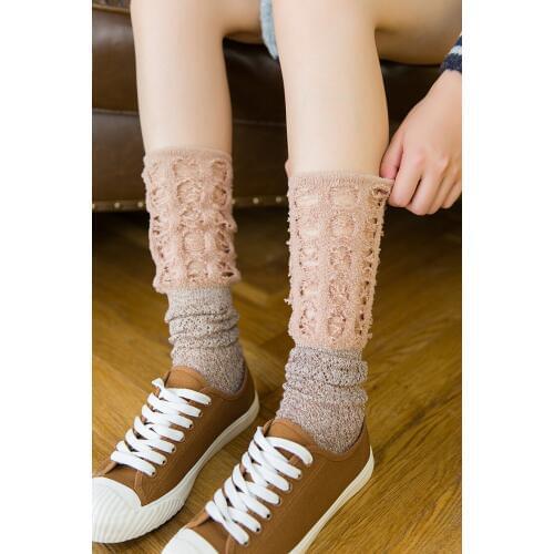 Women Socks Top Grade Cotton Blends Mesh Knitted socks Winter Warm Thick Coolmax Compression Hosiery Snow Boot Ladies Socks