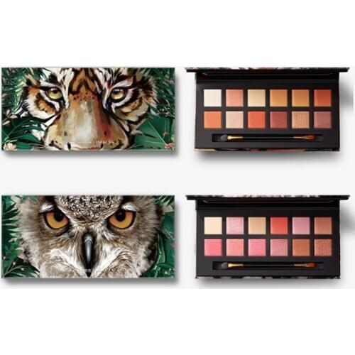 New Brand 12colors Jungle Series Makeup Eyeshadow Palette Matte Diamond Glitter Shadow in Palette Pearl Makeup Set for Beauty