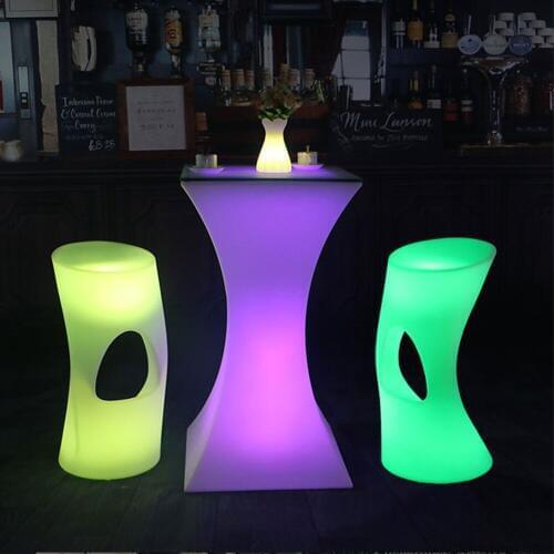 New Fashion luminous LED cocktail table bar lighted up bar road lead table coffee table club kTV disco supplies cocktail table