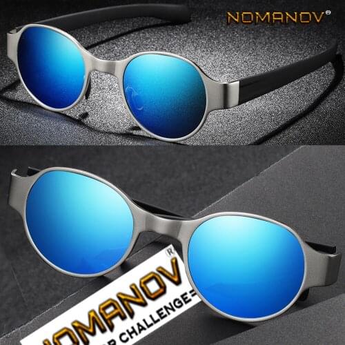AL-MG Round Tr90 Comfortable Leg Men Women Polarized Mirror Sunglasses Custom Made Nearsighted Minus Prescription Lens -1 to -6