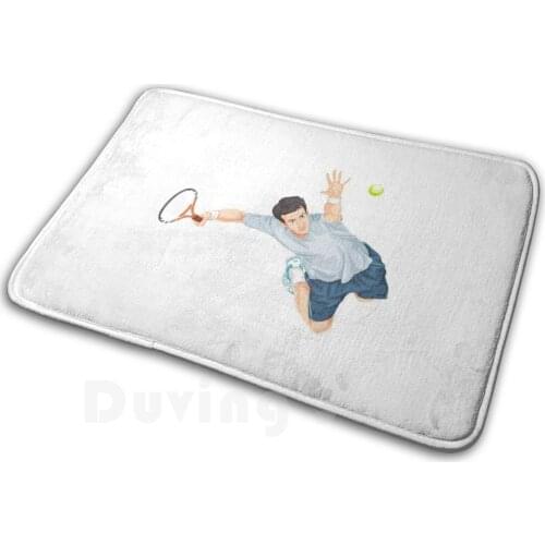 Professional Tennis Player Serving The Ball Carpet Mat Rug Cushion Soft Professional Ball Action Vector Player Motion