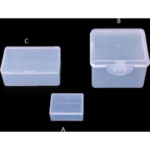 Rectangle Plastic Storage Case Collection Box Jewelry Container Business Card Box Hardware Tool Accessories Organizer Holder