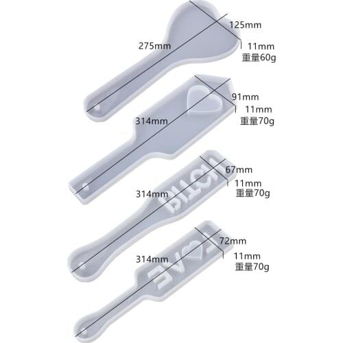 Heart Shape Paddles Silicone Molds Resin Epoxy Craft Tool Glossy Mold Handmade Home Decoration