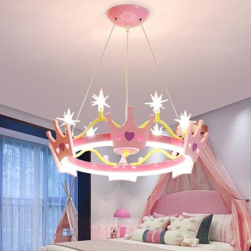 Modern Girls Room Chandelier LED Pink Ceiling Chandeliers Lustre Italian Design For Bedroom Restaurant Fixtures Lights WF1110