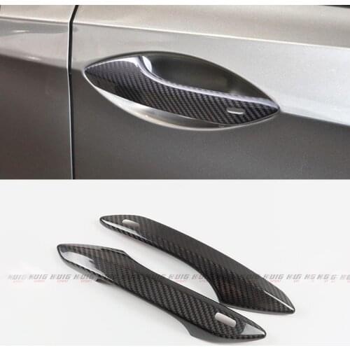 For Lexus RC 200t 300H 300 350 RC F Sport 2015-2019 Real Carbon Fiber Car Exterior Door Handle Grab Cover Trim Sticker Styling
