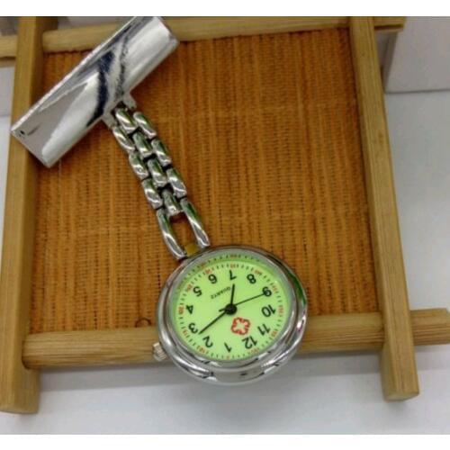 Nurse Luminous Watch 2020 New Fashion Senior Professional Medical Dial Brooch Clip Quartz Pocket Watches Noctilucent Fluorescent