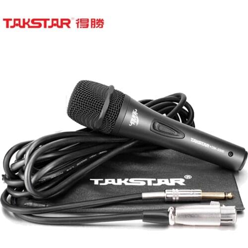 Takstar DM-2300 handheld wired dynamic microphone for on-stage performance karaoke outdoor activities