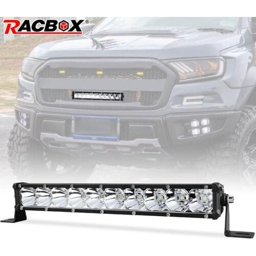 Slim 13 inch LED Light Bar 100W Offroad Driving Light 12V 24V Broad Spot Beam 13'' Led Work Light Super Bright for Jeep SUV ATV