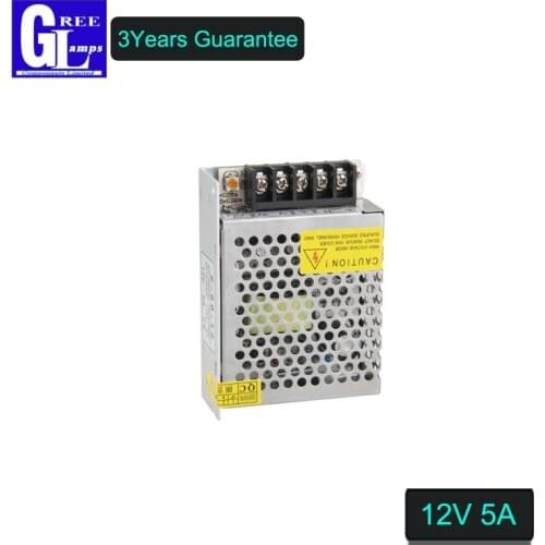 Full Power LED Transformer DC 12V 5A Power Supply For LED strip Light