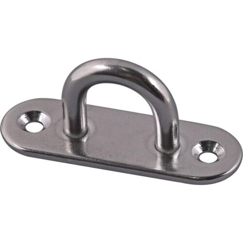 Stainless Steel Plate Ring Hook U Shaped M9 Wall Mount Hook Hanger RV Camper Motor Home Organizer Accessories Ceiling Hanger