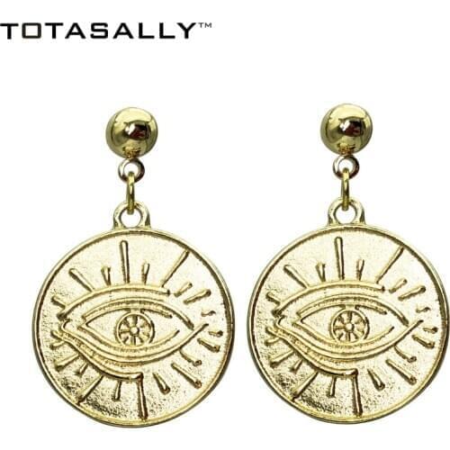 TOTASALLY Vintage designed eye dangle Earrings Womens party show Turkey eye drop Earrings Jewelry accessory