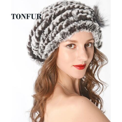 Fashion New Genuine Rex Rabbit Fur Hat Knitted Rabbit Fur Cap Real Rabbit Fur Headwear Winter Fur Cap Free Shipping TFP888