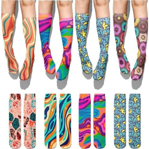 Women Happy Funny Socks 3D Print Abstract Art Cute Graffiti Socks Candy Pattern Fashion Harajuku Colorful Socks Cosplay Kawaii