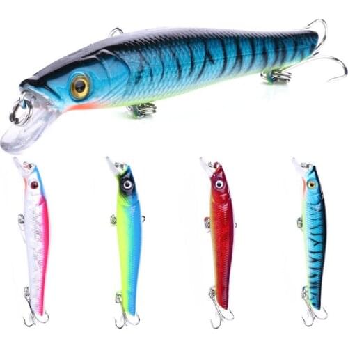 9.5CM-8.8G Wobblers Fishing Tackle 3D Eyes Plastic Minnow Hard Fishing Lure Crankbait Trout Pike Carp Lure bait