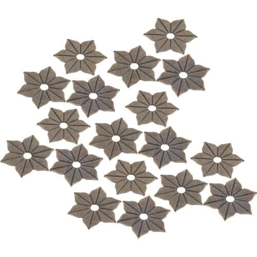 100Pcs 35mm Iron Antique Bronze Flower Decorative Protectors Corner Brackets Embellishment Scrapbook Wooden Box Upholstery Nails