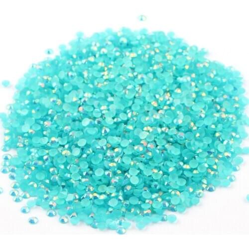 2-4mm Nail Art Resin Jelly Rhinestone AB Round Flatback For DIY Nail Art Accessories Decoration
