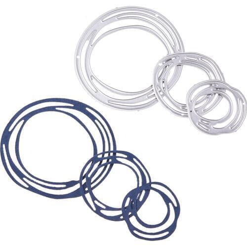 3D Circle Customized Ornament Metal Steel Arts and Crafts Cutting Die DIY Clip Book Photo Album Art Card Template Making New Cut