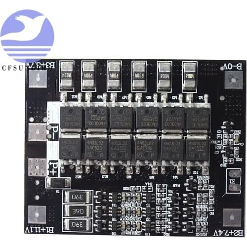 3S 4S BMS 40A 50A 3.7V 18650 Li-ion Lithium Battery Protection Board BMS 3S 4S Circuit PCB Module With Balance