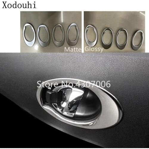 Car Styling Body Cover Stick Trim ABS Chrome/matte Door Inner Handle Bowl Frame Lamp 4pcs For Nissan NOTE 2017 2018 2019 2020
