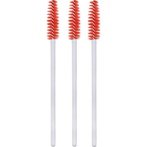 White Disposable Nylon Silicone Mascara Wands Handle Brushes Lashes Bendable Makeup Brushes Eyelash Extension Tools