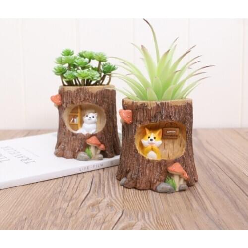 Forest Swing Curve Flower Pot-Squirrel Succulent Flower Pot