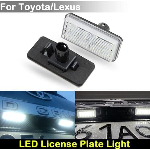 For Toyota Land Cruiser Cygnus Reiz Mark Lexus LX470 GX470 LX570 Car Rear white LED license plate light number plate lamp