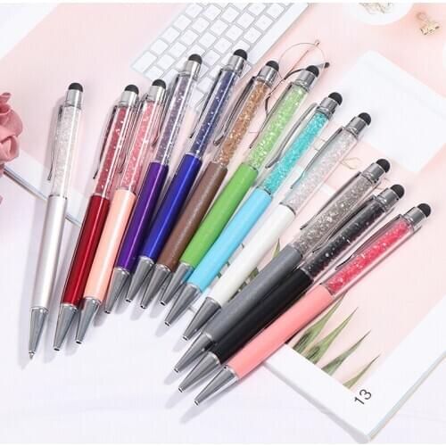 Crystal Ballpoint Pen Stylus Touch Pen for Writing Stationery Office&School Pen