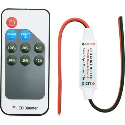 Led Strip Controller Dimmer 7key 11key Mini 3key for SMD2835 5050 5730 Single Color Led Strip Maximum Current 12A DC5-24V