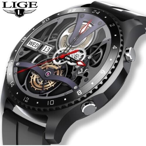 LIGE 2020 Fashion Smart Watch Mens Bluetooth Call luxury Smart Watches Male Heart Rate Blood Pressure Sports smartwatch For Men