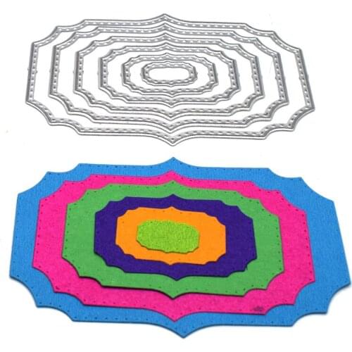 Geometric Rectangle Metal Dies Cutting Dies Set for Scrapbooking Paper Card Diy Embossing Die Cut