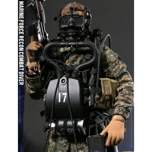 NEW 78055 1/6 USMC MARINE FORCE RECON COMBAT DIVER WOODLAND MARPAT Camouflage VER Model for Fans Collectible Action Figures
