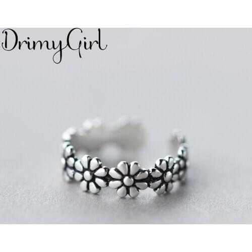 Charming Boho Flowers Rings For Women Vintage Finger Ring 2021 Knuckle Female Fashion Jewelry Wedding Gifts